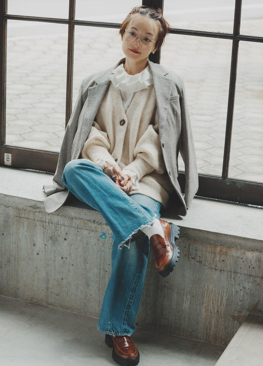 寬鬆剪裁西裝外套